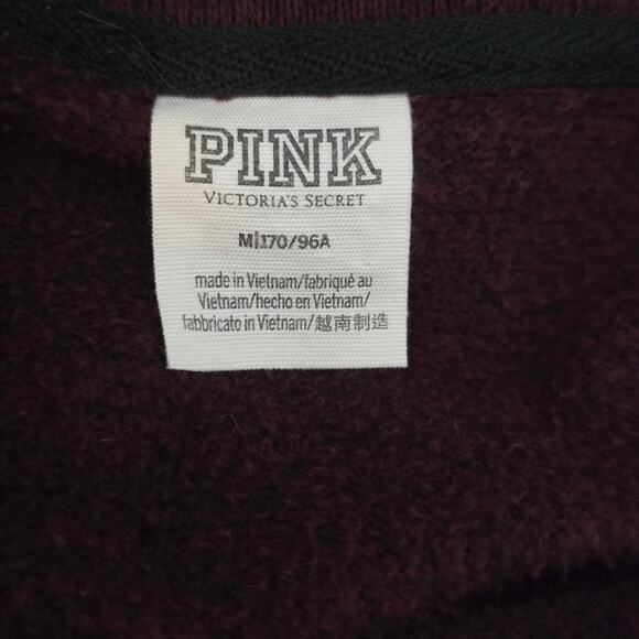 Victoria Secret Pink Kangroo Pocket Athletic Tight Knit Sweater Pullover M - Picture 4 of 5